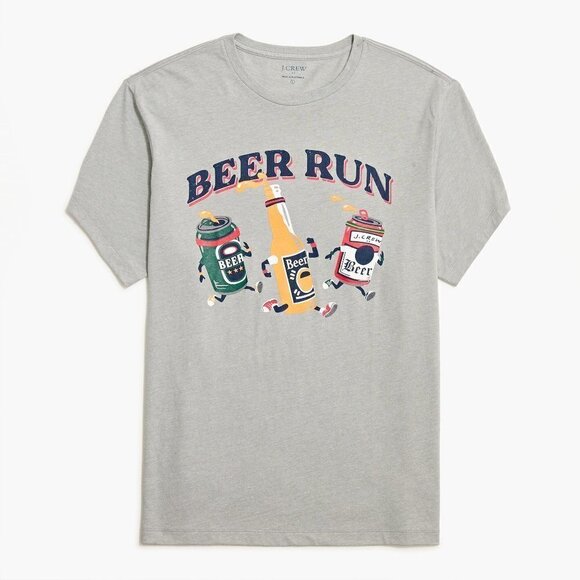 J. Crew Beer Run Graphic Tee Medium - Picture 1 of 5